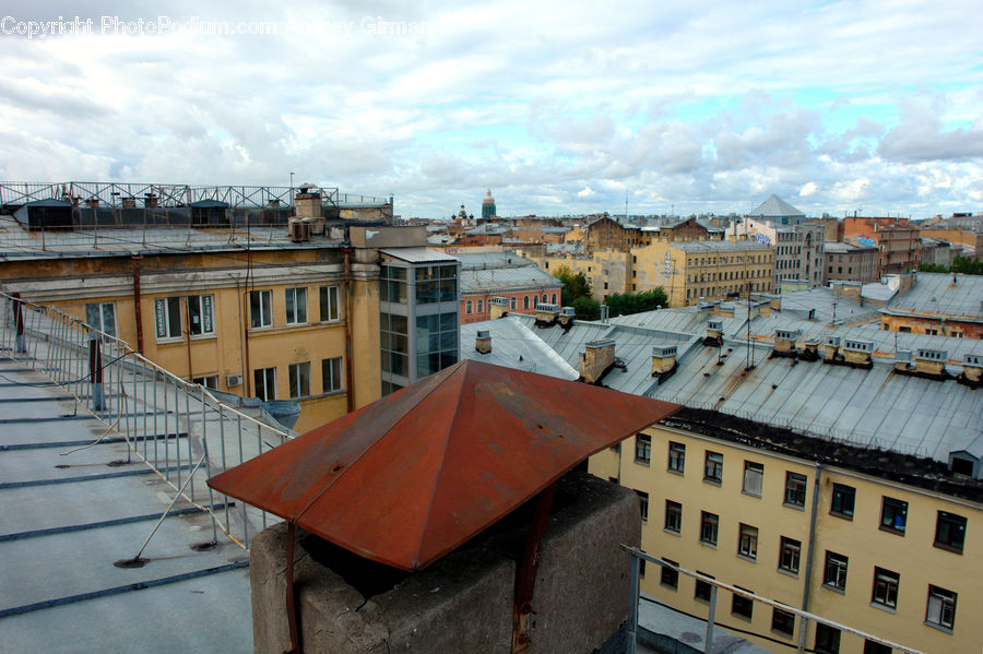 Building, Downtown, Town, Aerial View, Architecture, Bell Tower, Clock Tower