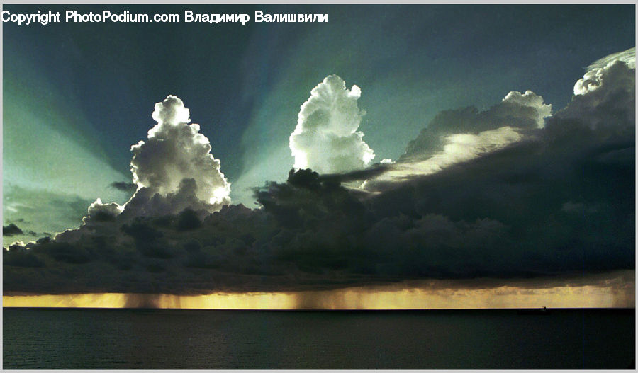 Cloud, Cumulus, Sky, Azure Sky, Outdoors, Sea, Water