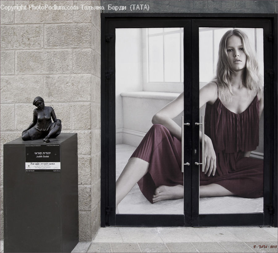Art, Sculpture, Statue, Female, Person, Blonde, Woman