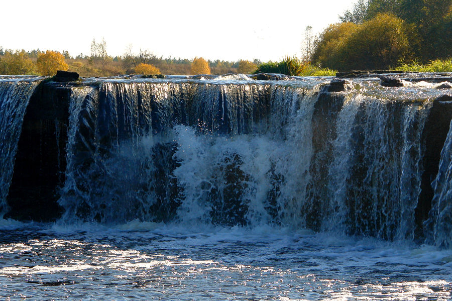 Outdoors, River, Water, Waterfall, Dam, Plant, Vegetation