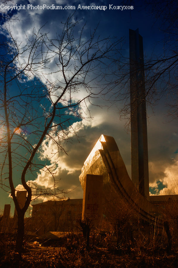 Architecture, Bell Tower, Clock Tower, Tower, Plant, Tree, Power Plant