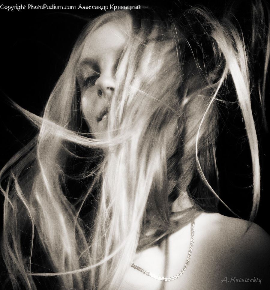 Blonde, Female, Person, Woman, Light, Portrait