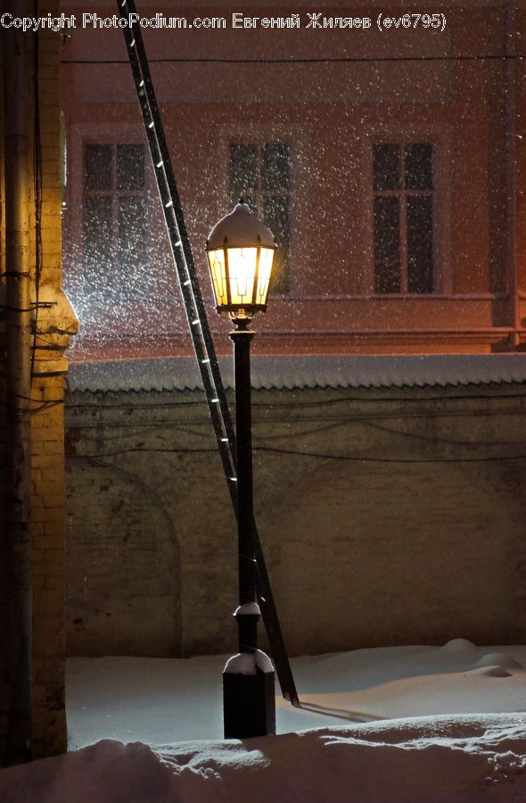 Lamp Post, Pole, Lantern, Bed, Bedroom, Furniture, Lighting