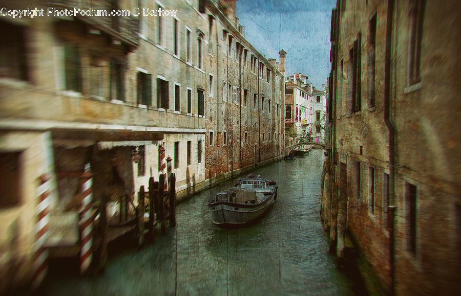 Canal, Outdoors, River, Water, Boat, Gondola, Road