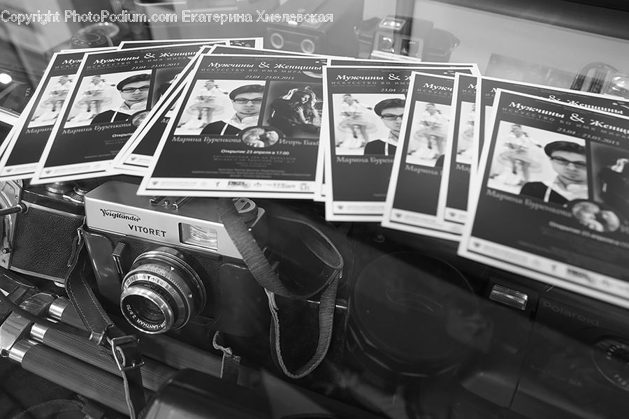 Camera, Electronics, Phone, Monitor, Screen, Brochure, Flyer
