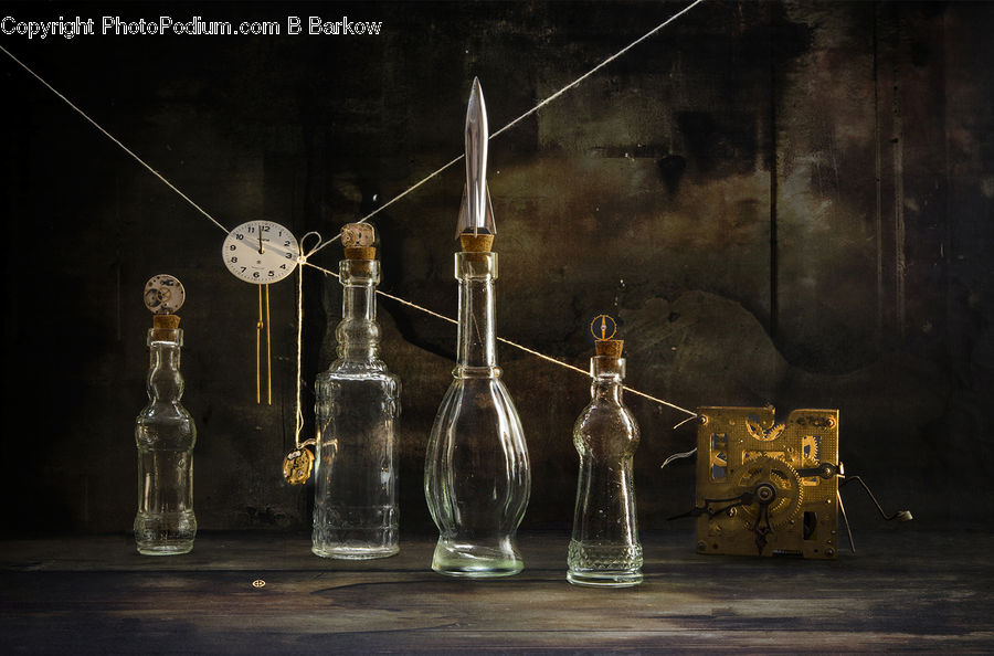 Bottle, Lab, Crypt, City, Downtown