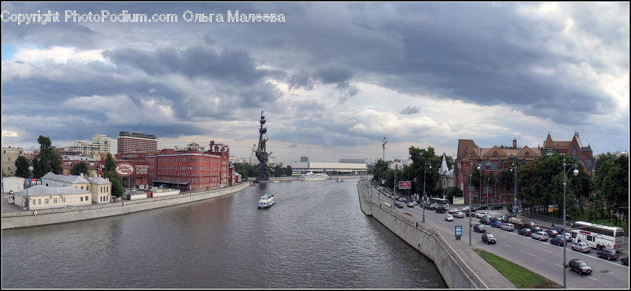 Parking, Parking Lot, Freeway, Road, Canal, Outdoors, River