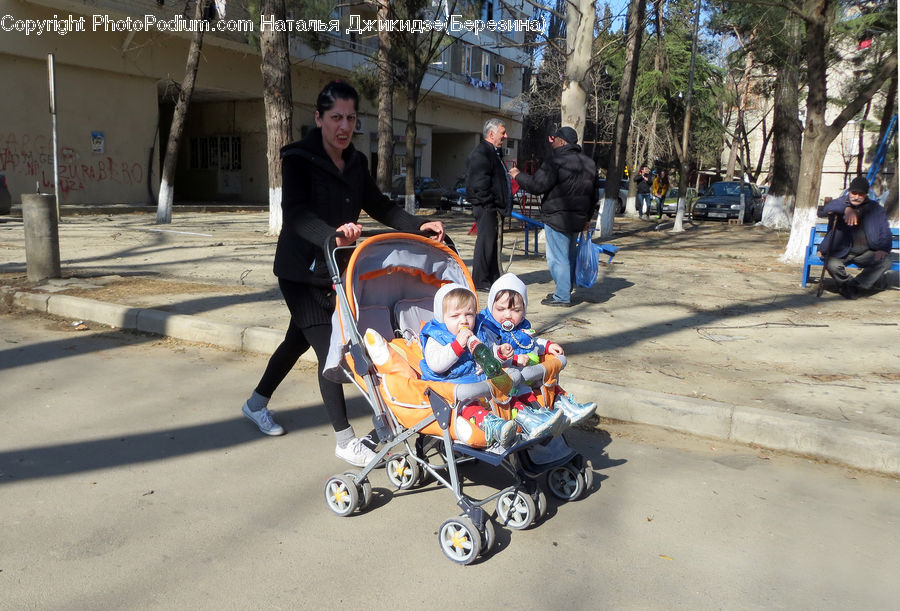 People, Person, Human, Stroller, Alley, Alleyway, Road