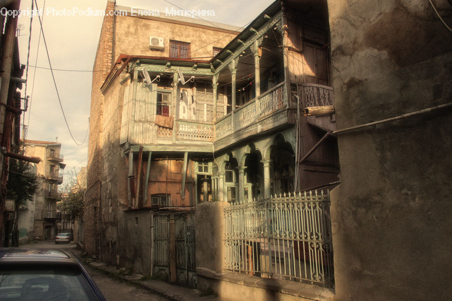 Alley, Alleyway, Road, Street, Town, Automobile, Car