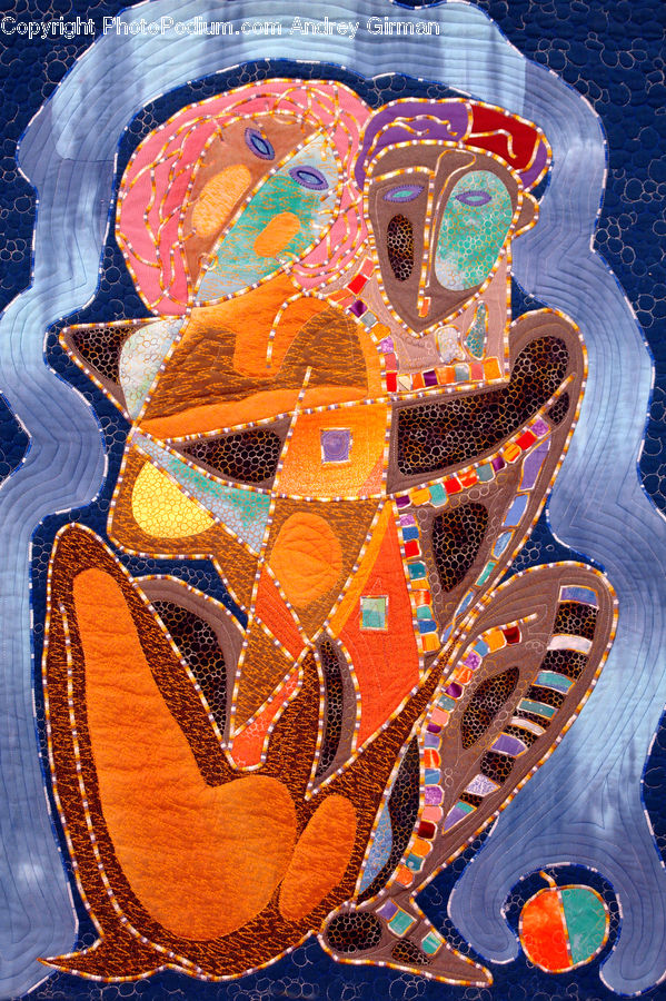 Art, Mosaic, Tile, Home Decor, Quilt, Applique, Sewing