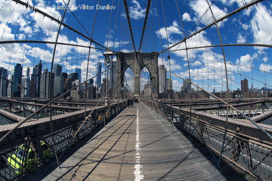 Bridge, Suspension Bridge, Path, Sidewalk, Walkway, Freeway, Overpass