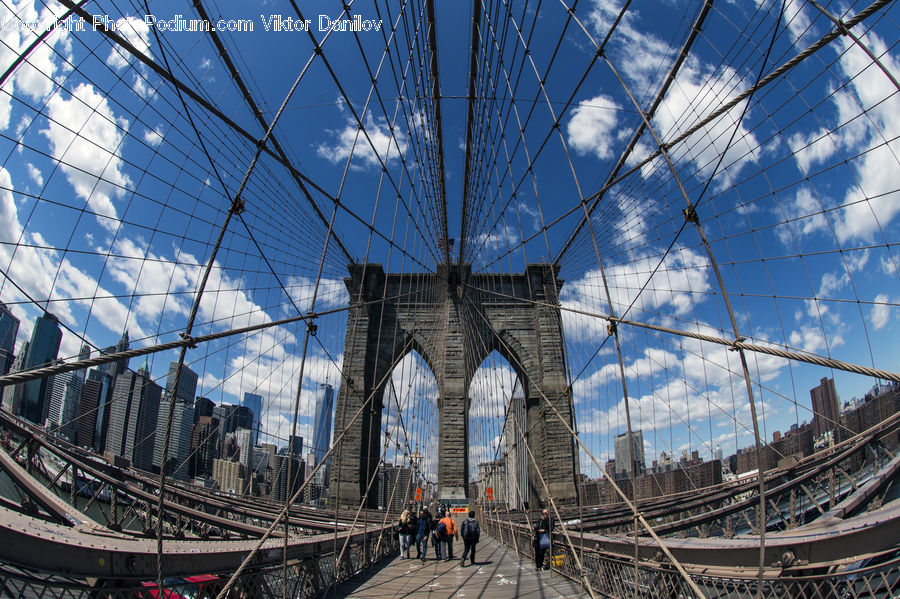 Bridge, Suspension Bridge, Construction, Rubble, Building, Housing, City