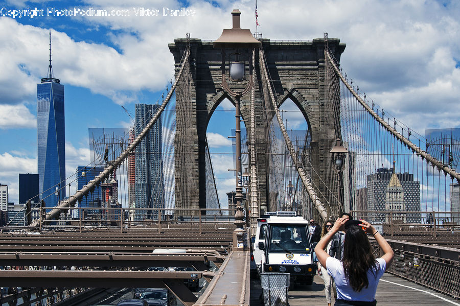 Human, People, Person, Bridge, Suspension Bridge, Back, Photographer