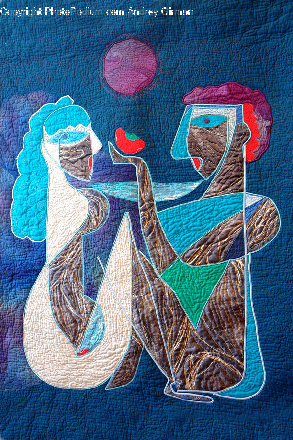 People, Person, Human, Applique, Sewing, Collage, Poster