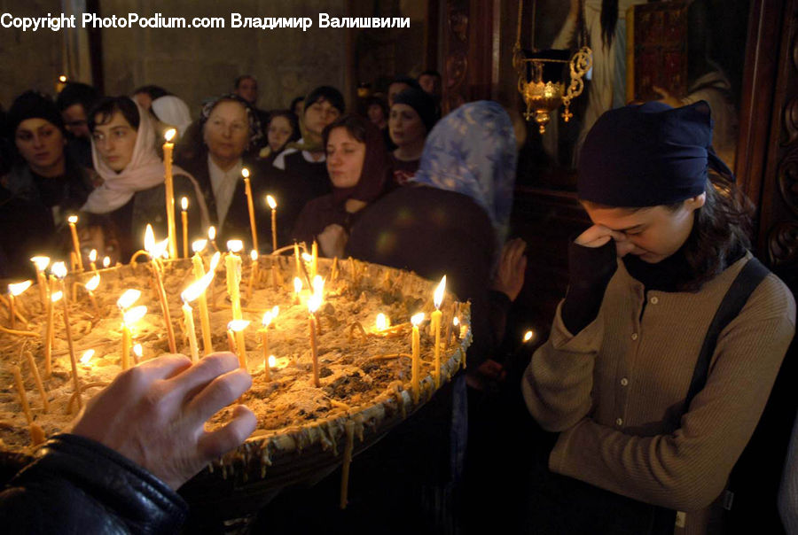 Vigil, People, Person, Human, Candle, Couch, Furniture