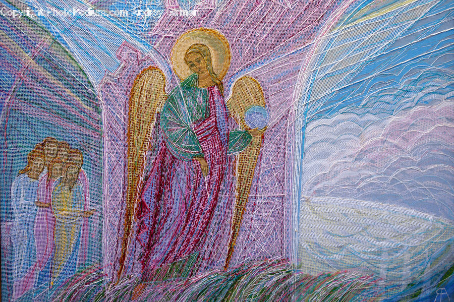 Art, Mosaic, Tile, Applique, Sewing, Carpet, Tapestry