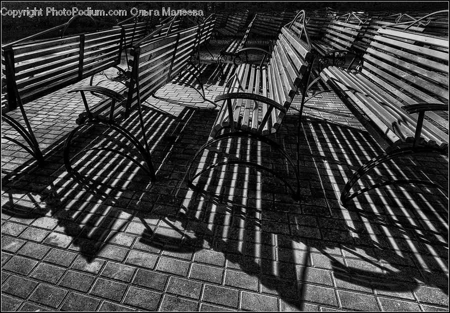 Asphalt, Tarmac, Bench, Brick, City, Downtown, Urban