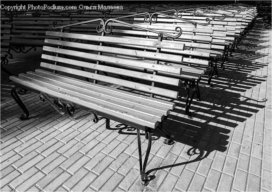 Bench, Banister, Handrail