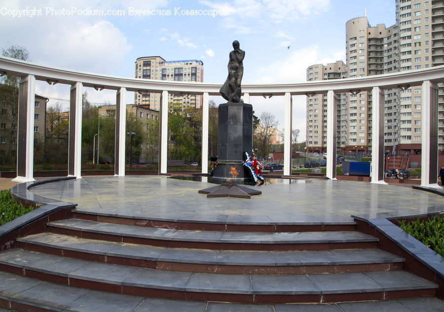 Architecture, Downtown, Plaza, Town Square, Hearth, Building, Monument