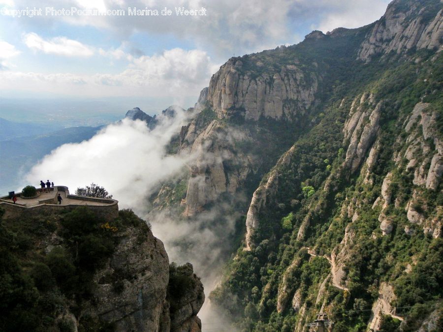 Cliff, Outdoors, Architecture, Housing, Monastery, Crest, Mountain