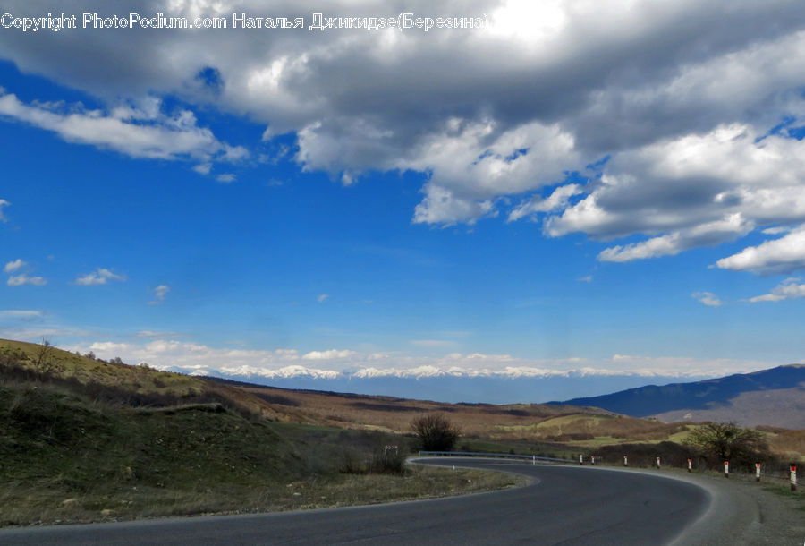 Road, Freeway, Highway, Dirt Road, Gravel, Cloud, Cumulus