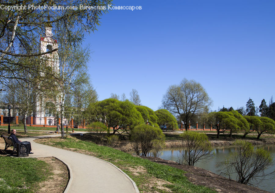 Outdoors, Pond, Water, Park, Canal, River, Dirt Road