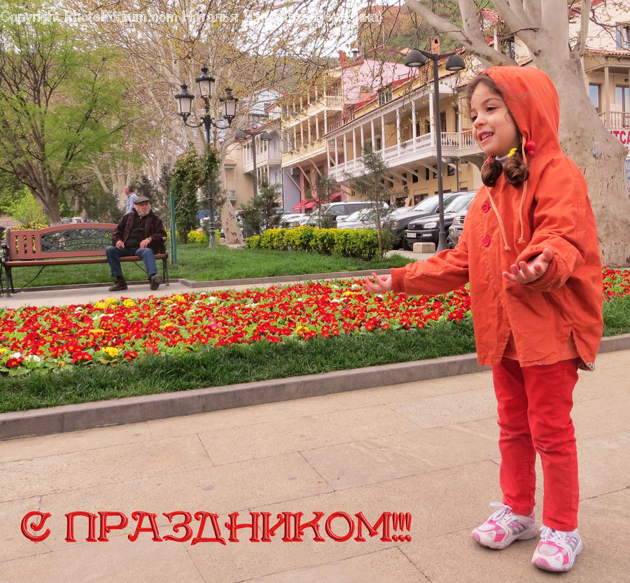 Human, People, Person, Coat, Blossom, Flora, Flower