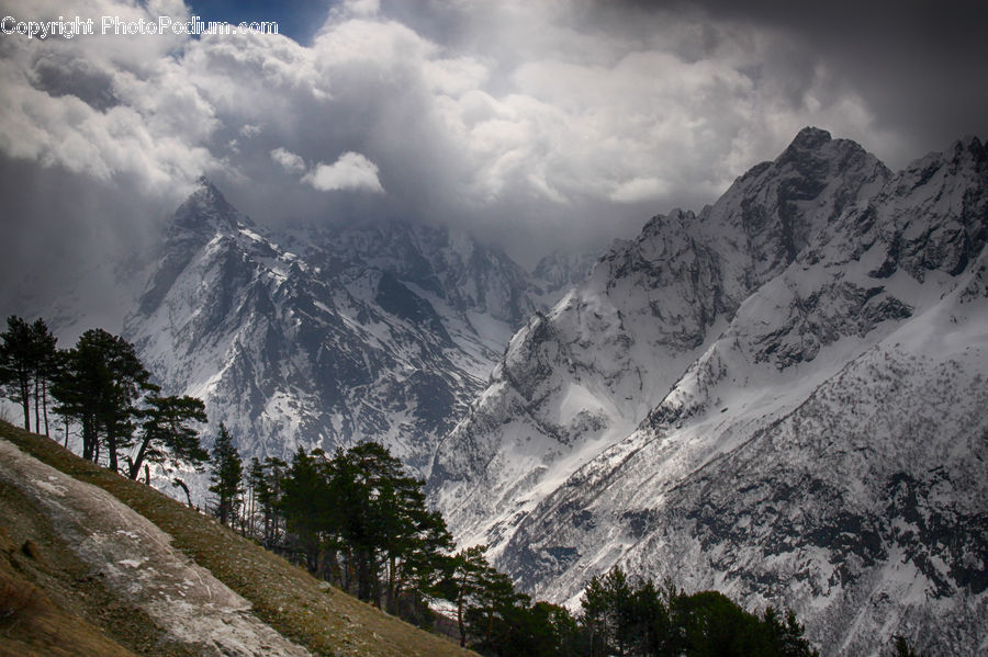 Mountain, Mountain Range, Outdoors, Crest, Peak, Arctic, Glacier