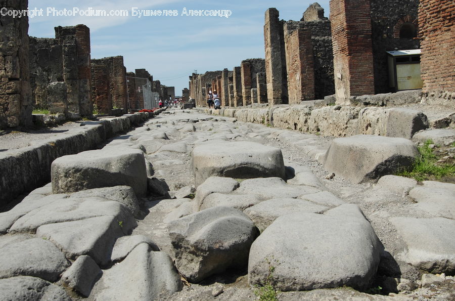 Ruins, Tomb, Outdoors, Sand, Soil, Rubble, Rock