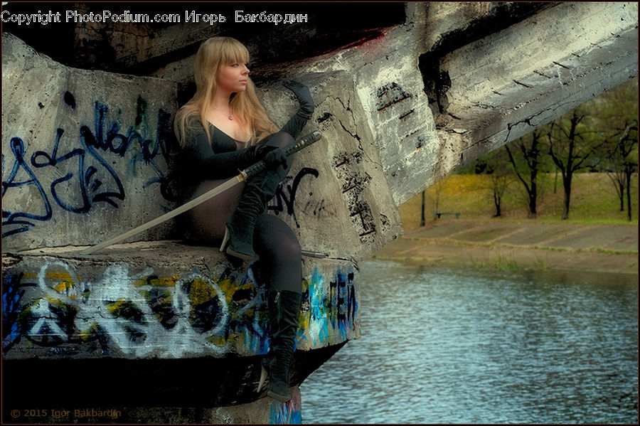 People, Person, Human, Blonde, Female, Woman, Pavement