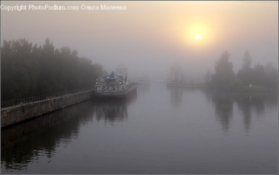 Cruise Ship, Ferry, Freighter, Ship, Tanker, Vessel, Dawn