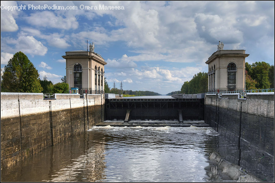 Canal, Outdoors, River, Water, Building, Architecture, Bell Tower