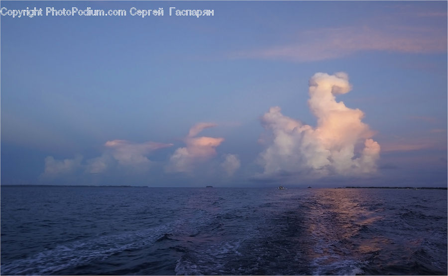 Cloud, Cumulus, Sky, Azure Sky, Outdoors, Ocean, Sea
