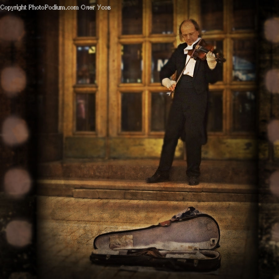 People, Person, Human, Clothing, Overcoat, Suit, Cello