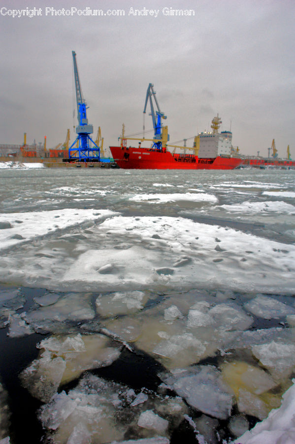 Icebreaker, Ship, Vessel, Freighter, Ferry, Tanker, Crystal