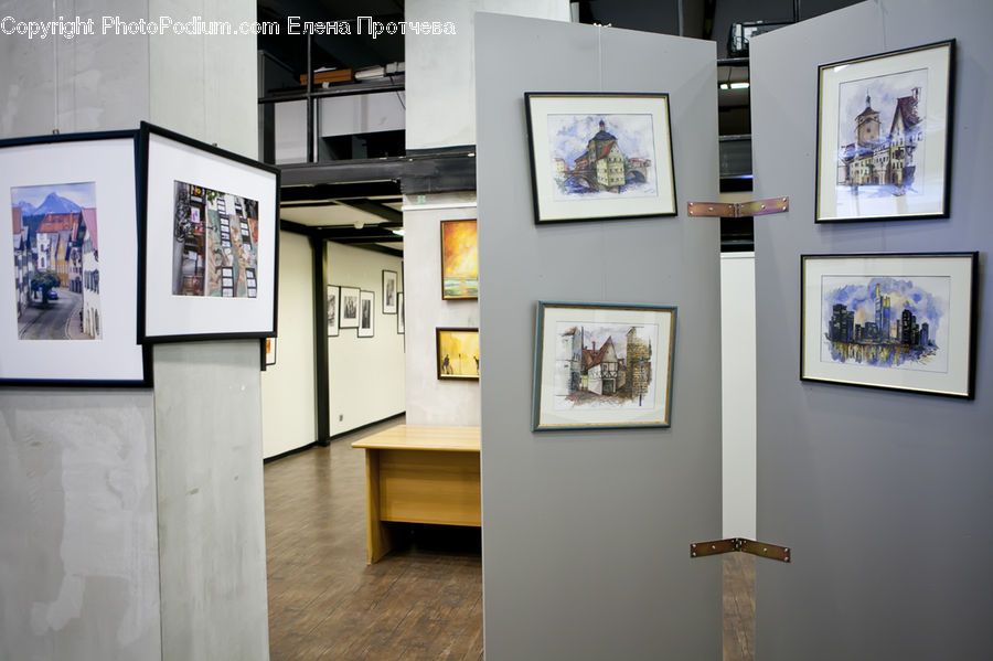 Art, Art Gallery, Door, Sliding Door, Flyer, Poster, Modern Art