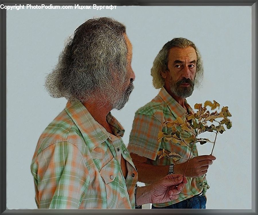People, Person, Human, Plant, Potted Plant, Senior Citizen, Art