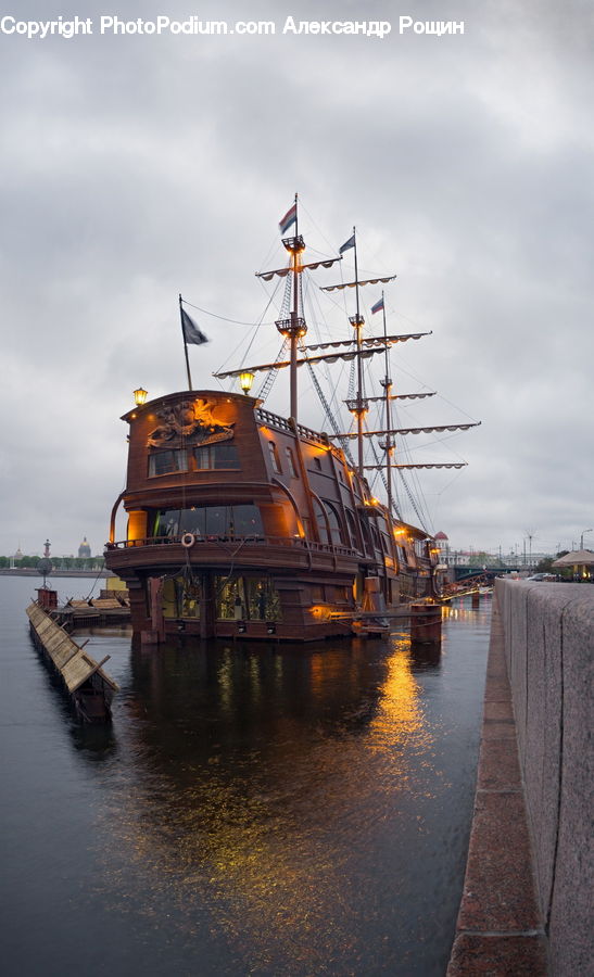 Barge, Boat, Tugboat, Vessel, Dock, Port, Waterfront