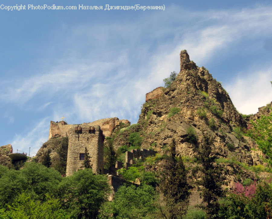 Architecture, Castle, Fort, Ruins, Rock, Countryside, Hill