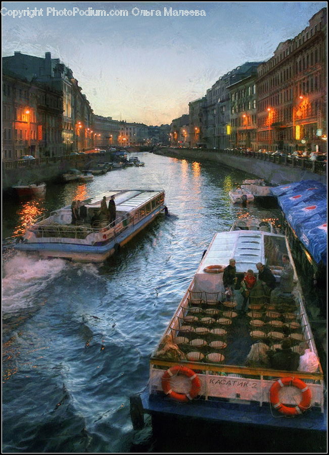 Canal, Outdoors, River, Water, Barge, Boat, Tugboat