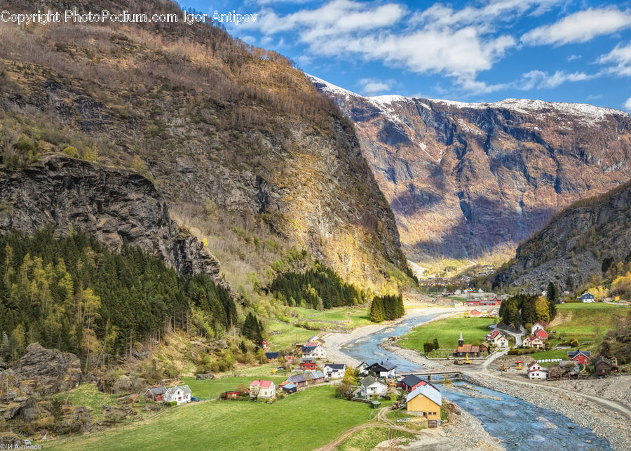 Countryside, Outdoors, Mountain, Valley, Crest, Peak, Nature