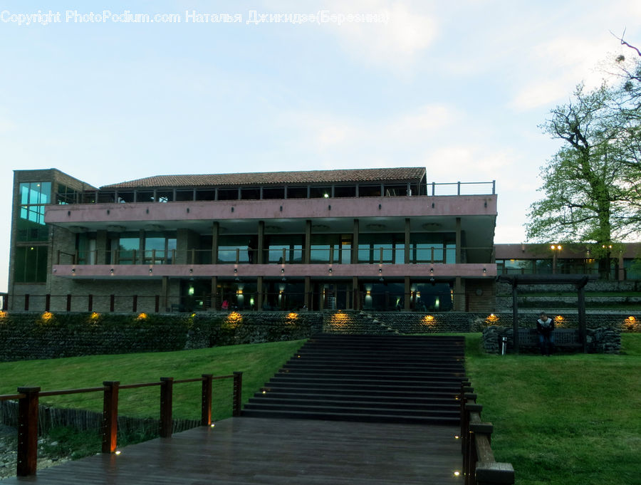 Bench, Building, Office Building, Housing, Villa, Architecture, Convention Center