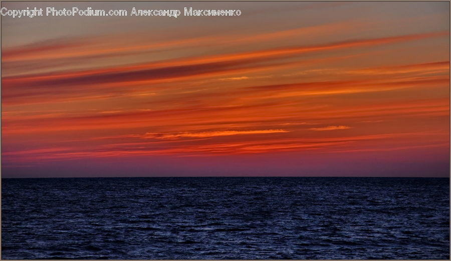 Horizon, Sky, Ocean, Outdoors, Sea, Water, Dawn