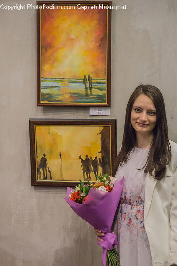 People, Person, Human, Art, Painting, Plant, Potted Plant