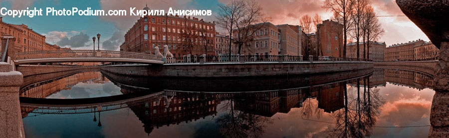 Bridge, City, Downtown, Ruins, Architecture, Canal, Outdoors