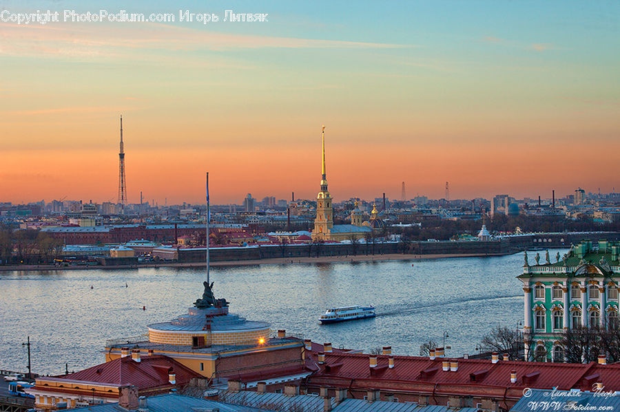 Harbor, Port, Waterfront, Factory, Refinery, Architecture, Bell Tower
