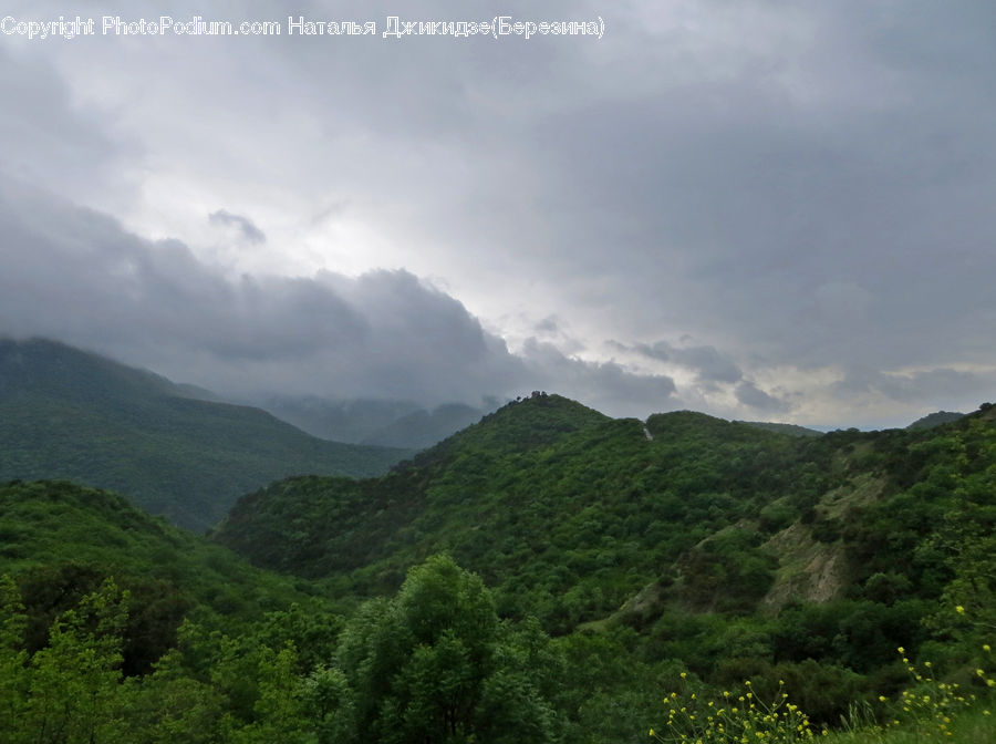Cloud, Cumulus, Sky, Mountain, Mountain Range, Outdoors, Bush