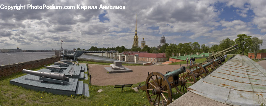 Cannon, Weaponry, Path, Sidewalk, Walkway, Hotel, Resort