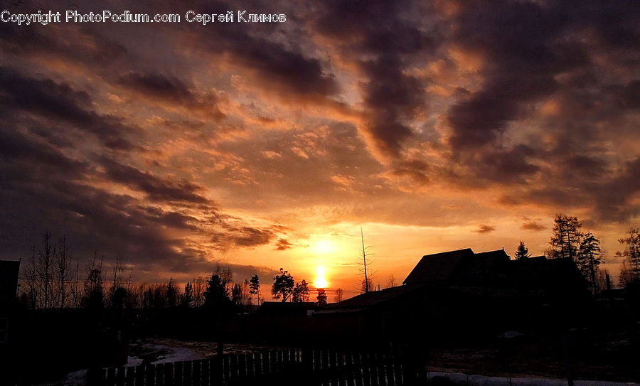 Dawn, Dusk, Red Sky, Sky, Sunrise, Sunset, Outdoors