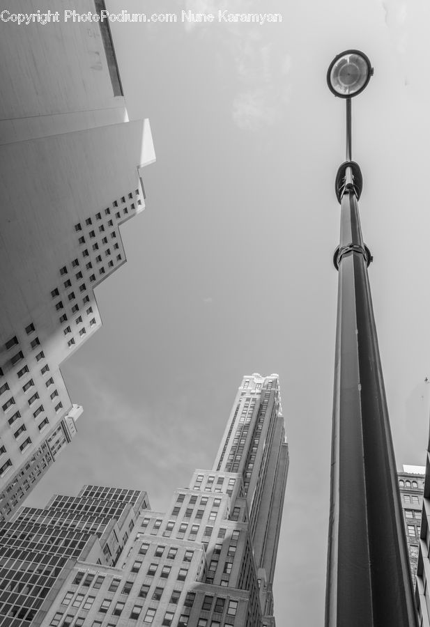Architecture, City, Downtown, High Rise, Skyscraper, Paper, Building